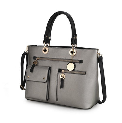 A sleek and sophisticated Pewter-Black version, featuring gold-tone hardware and a polished color combination.