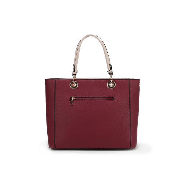  A practical angle displaying the spacious back zip pocket, perfect for keeping small essentials secure.