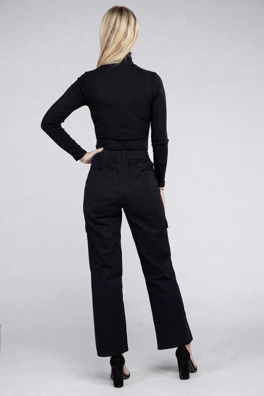 Evi Elastic-Waist Cargo Pants