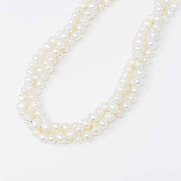 Malala Three Strands Freshwater Pearl Necklace