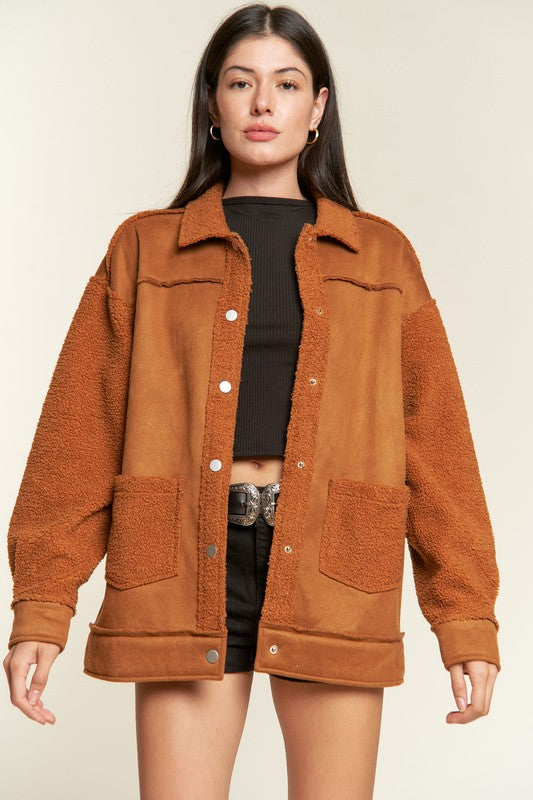 Galina Faux Fur and Suede Jacket