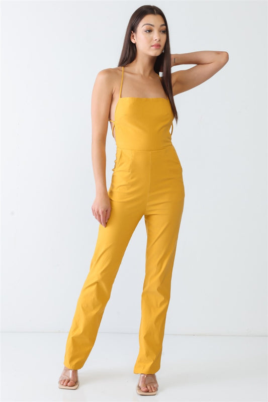 Cressida Backless Tied Spaghetti Strap Sleeveless Jumpsuit