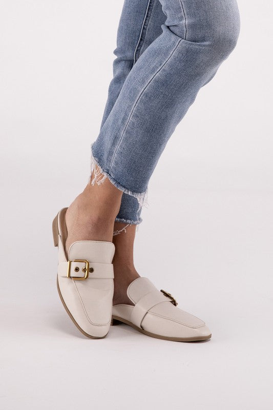 Shalice Buckle Loafer Slides – Chic and Comfortable Flats