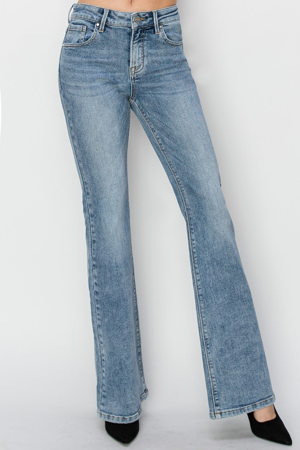 Kimber Mid Rise Bootcut Jeans By Risen