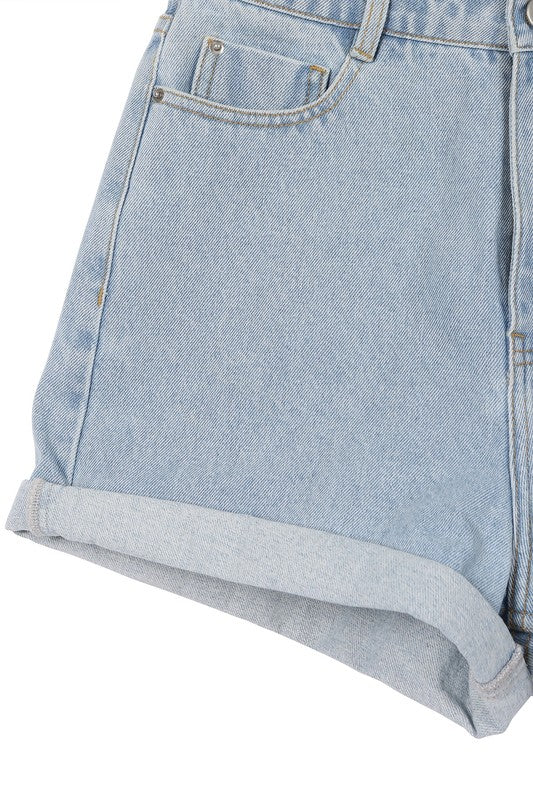 Cindy Roll Up Denim Shorts