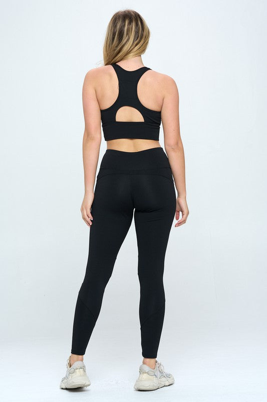 Beck Two Piece Activewear Set with Cut-Out Detail