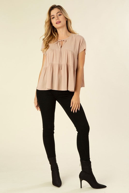 Scarlet Tiered Blouse – Elegant and Flowy Women's Top