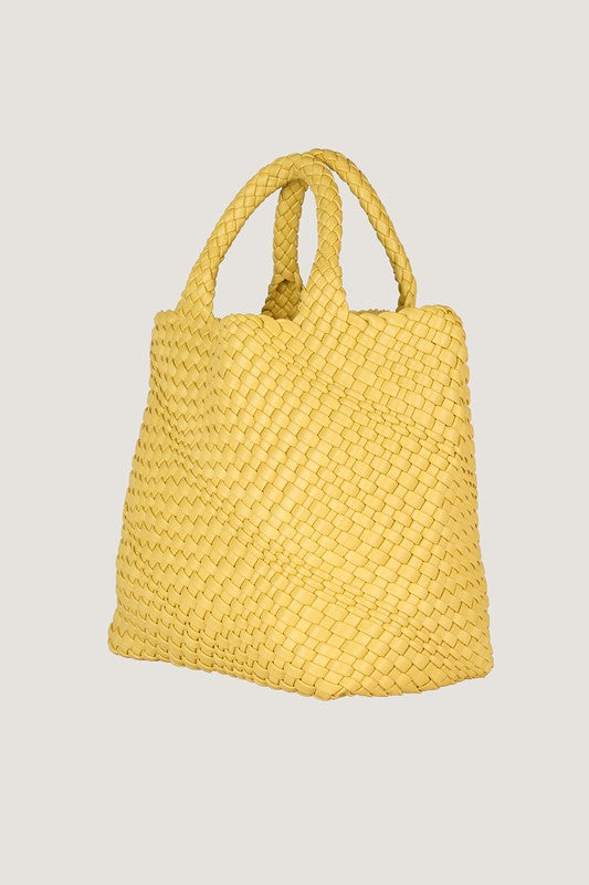 Shandra Woven Vegan Leather Bag