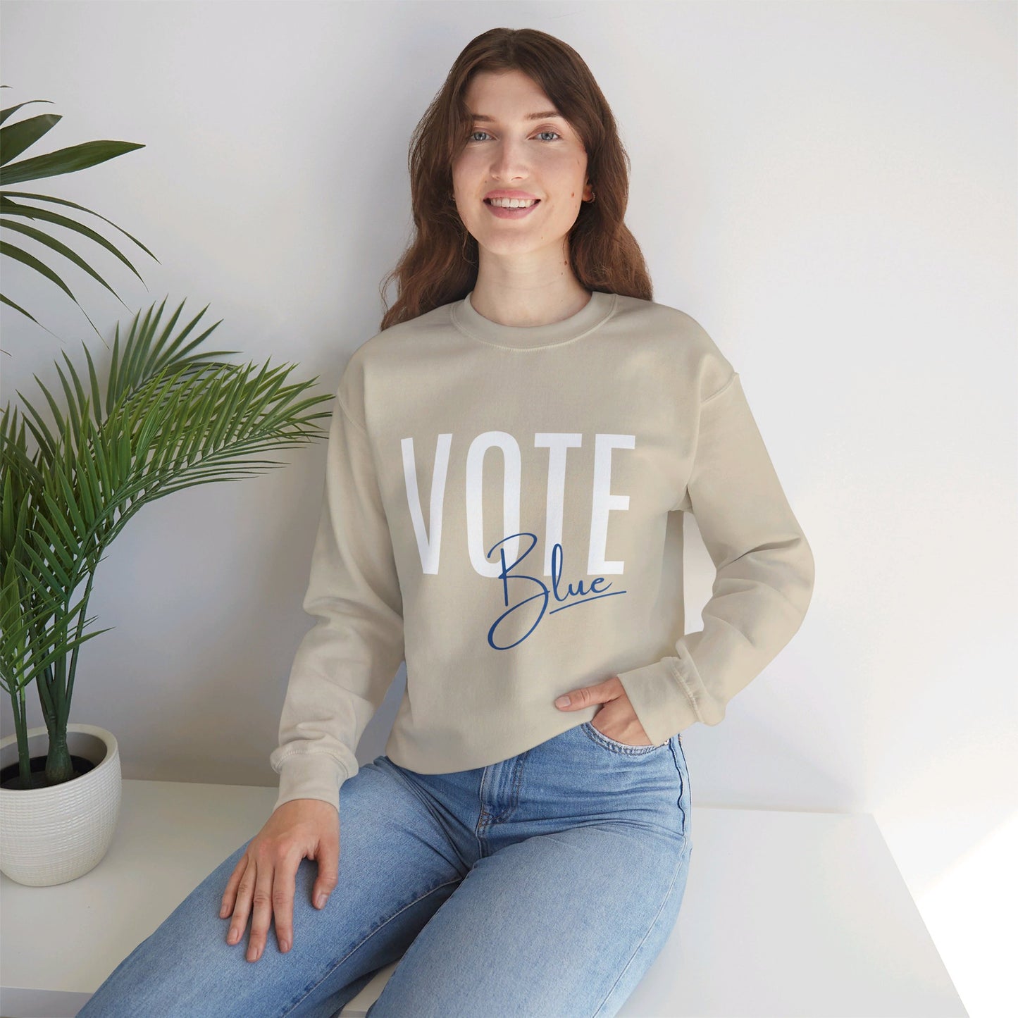 Vote Blue Crewneck Sweatshirt