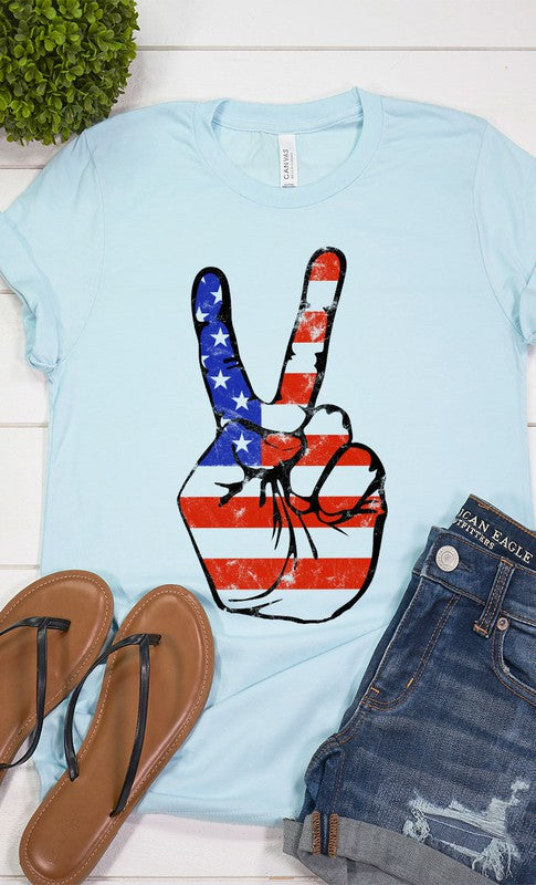 American Peace Sign Graphic Tee