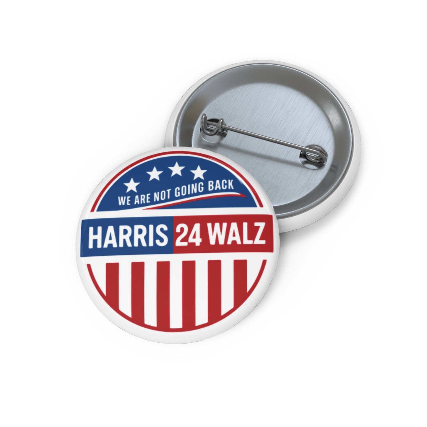 We Are Not Going Back - Harris Walz 24 Pin Buttons