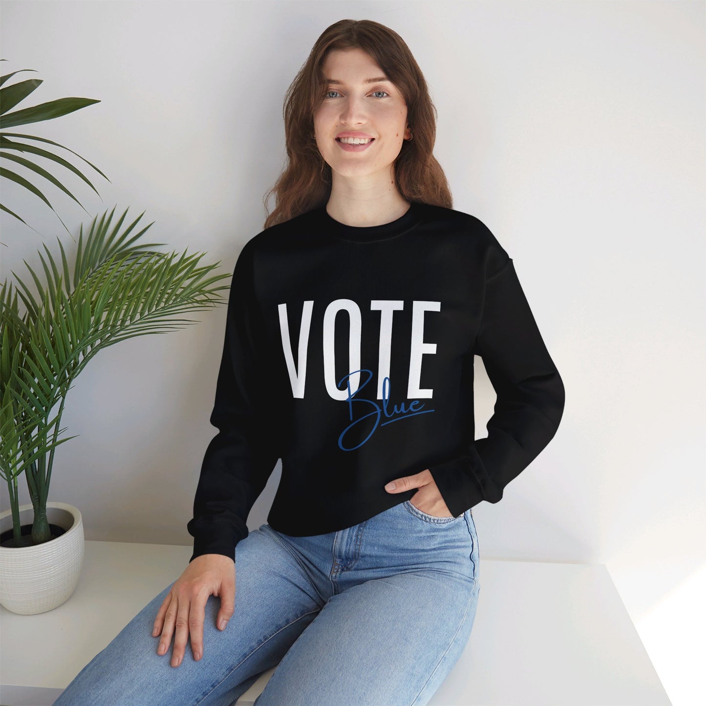 Vote Blue Crewneck Sweatshirt