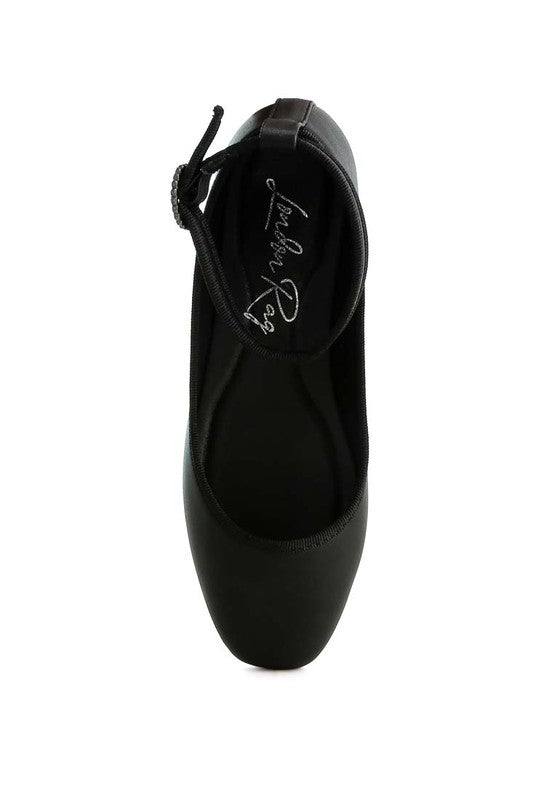 Quinlan Ankle Strap Detail Ballet Flats