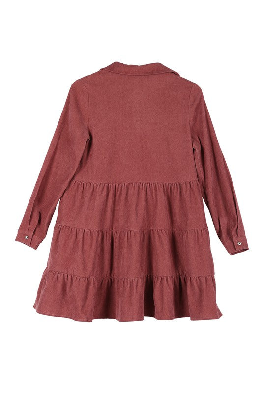 Pauline Corduroy Tiered Dress