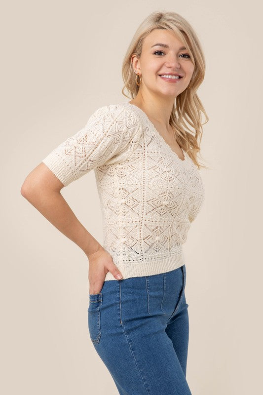 Nyx Crochet Knit Top