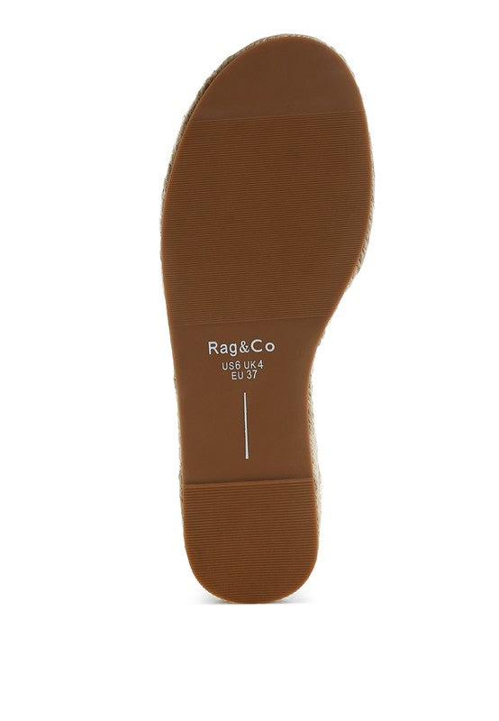 Bottom view of Scalar White Leather Flatforms showing textured TP rubber outsole for grip and durability.