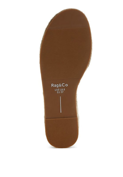 Bottom view of Scalar White Leather Flatforms showing textured TP rubber outsole for grip and durability.