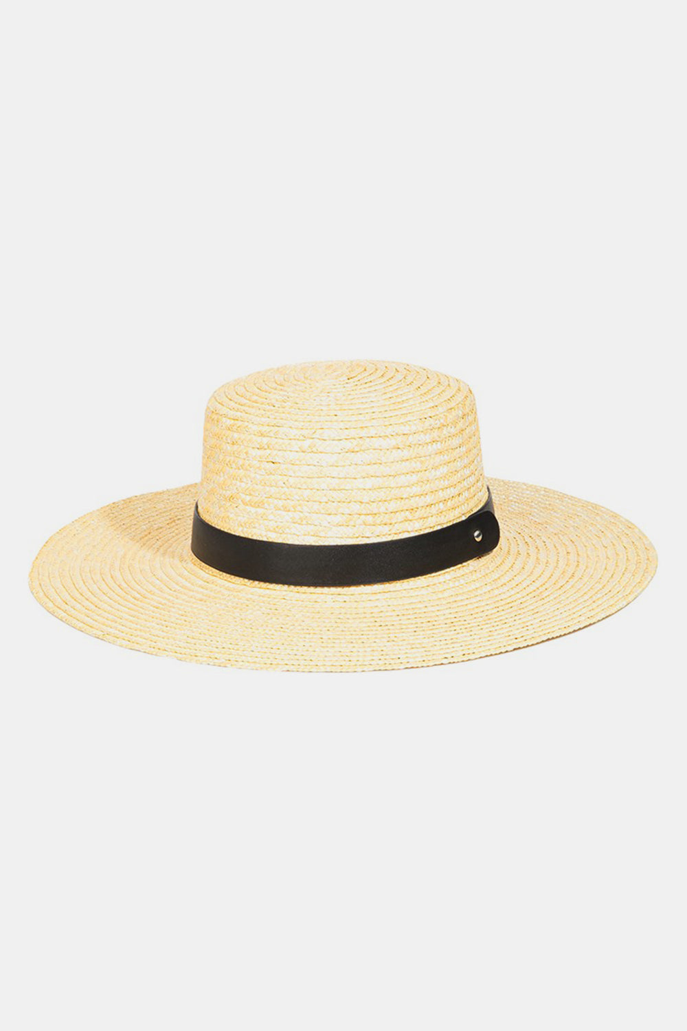 Yula Flat Brim Straw Weave Hat