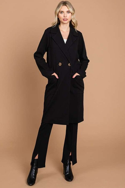 Lucija Double Breast Lapel Collar Coat