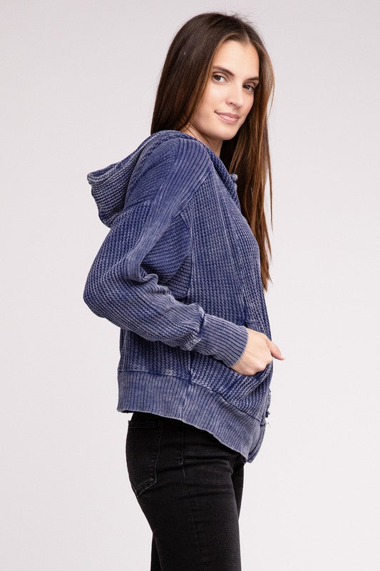 Hanna Acid Wash Hooded Jacket