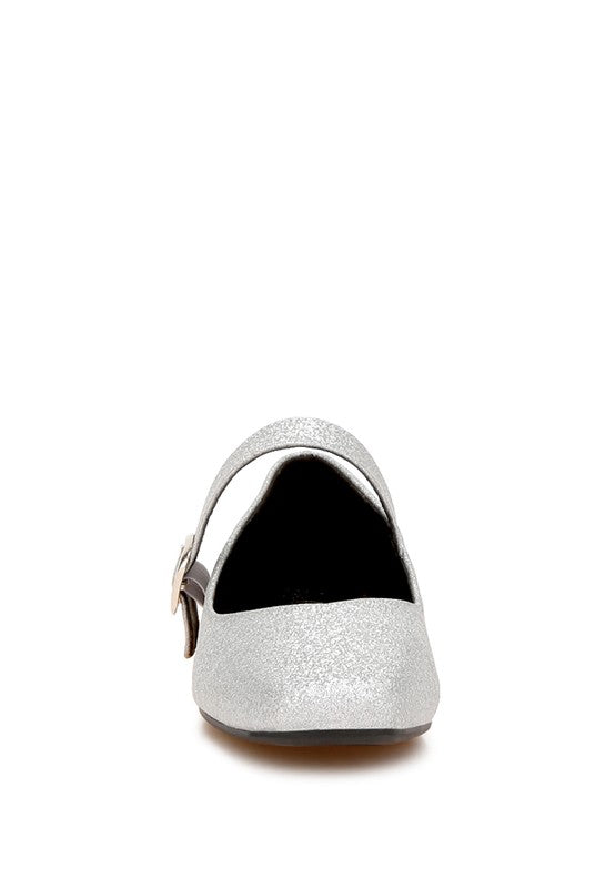 Herma Glitter Pin Buckle Ballerinas