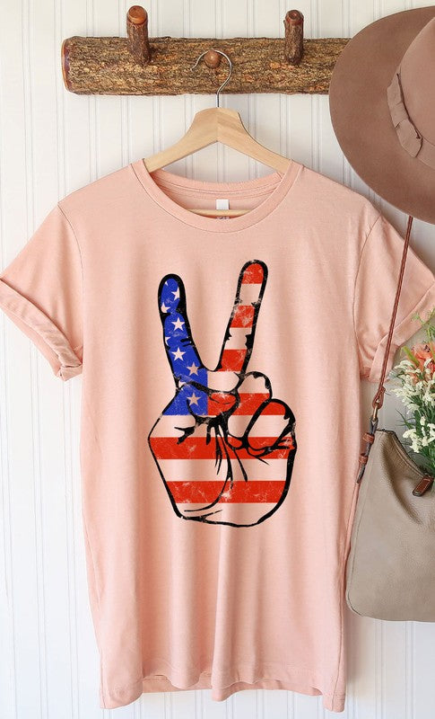 American Peace Sign Graphic Tee