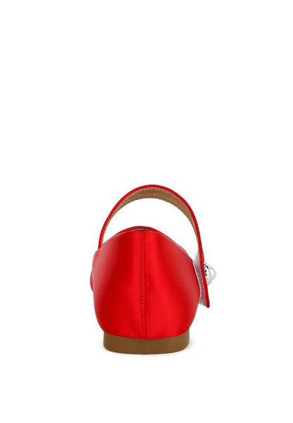 Red Albi Mary Jane Flats back view