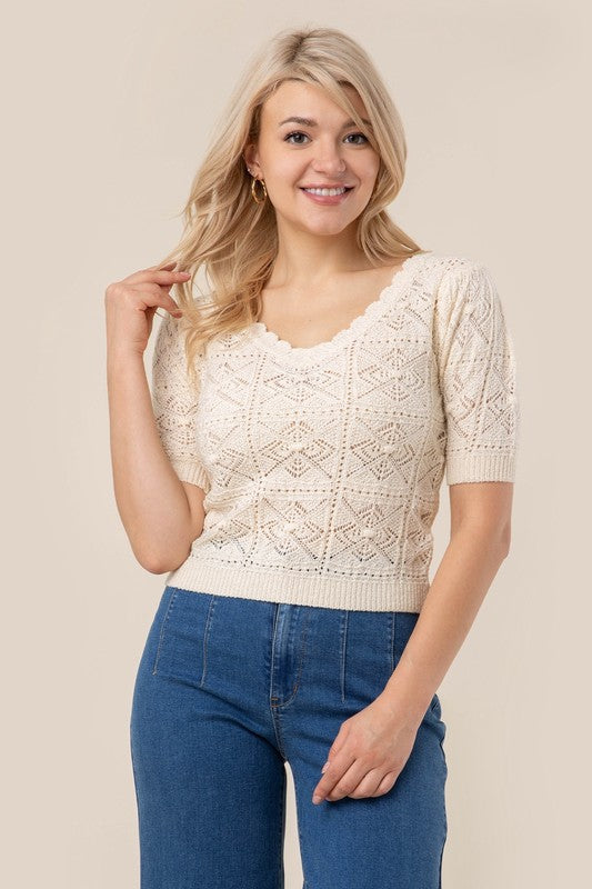 Nyx Crochet Knit Top