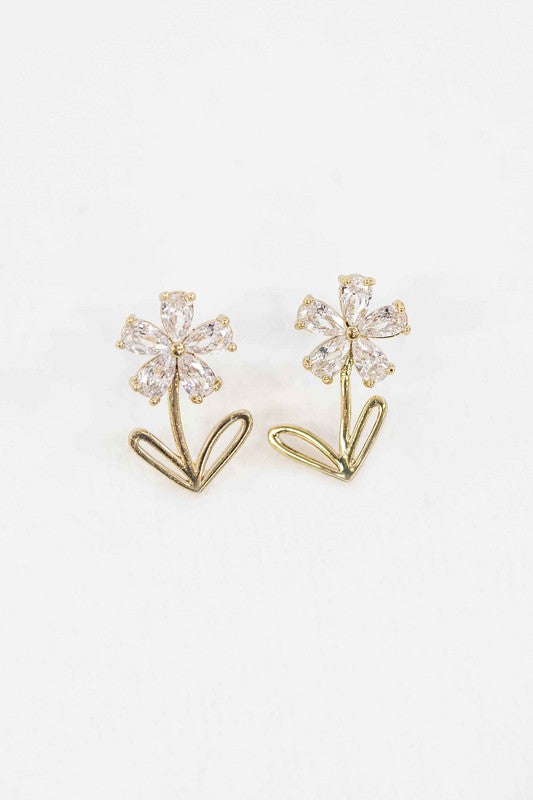 Sapphira Daisy Post Earrings