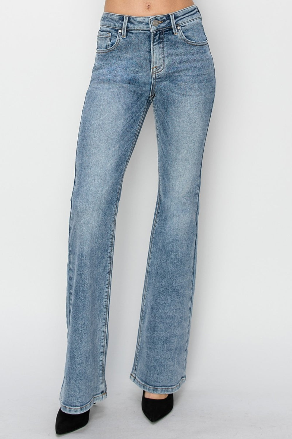 Kimber Mid Rise Bootcut Jeans By Risen