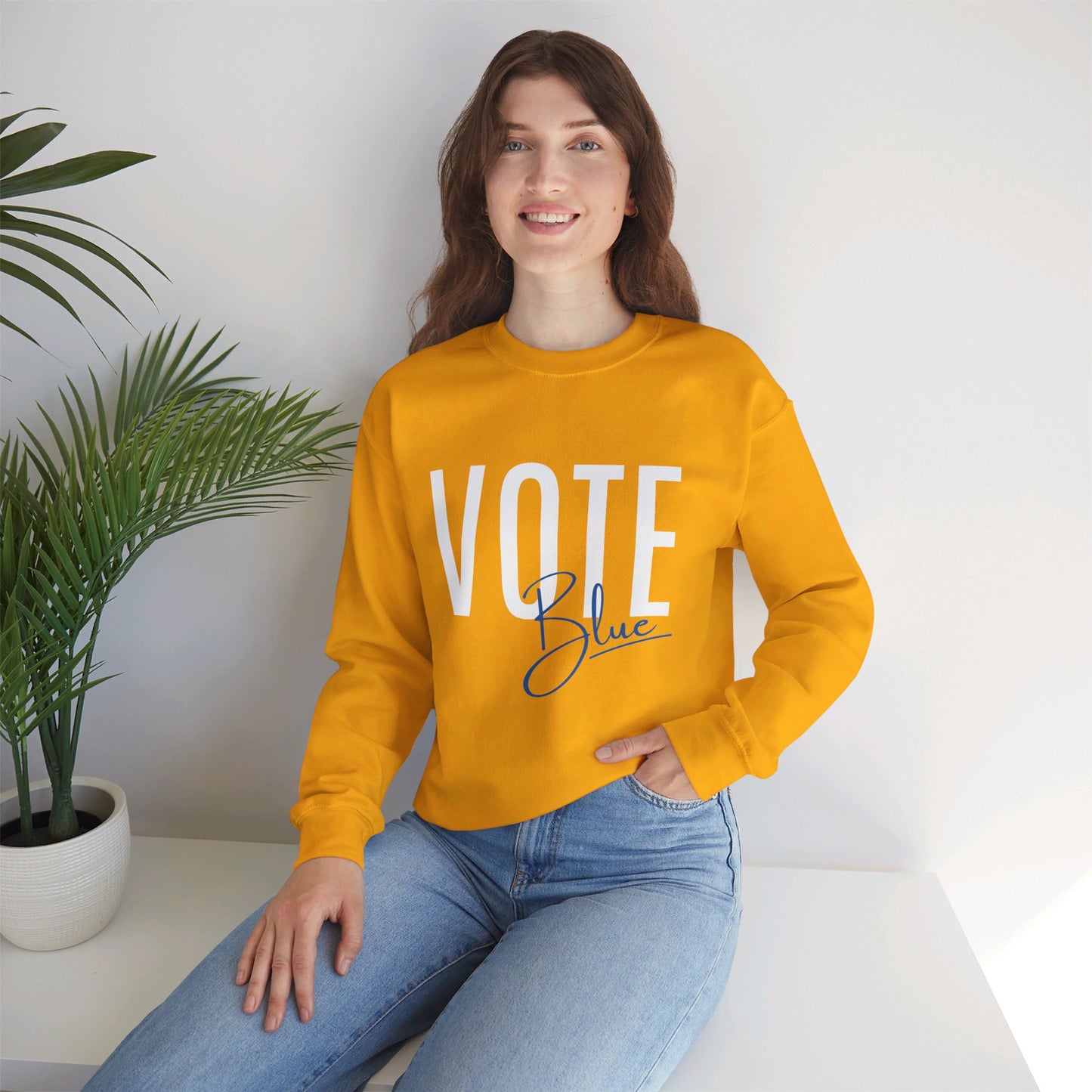 Vote Blue Crewneck Sweatshirt