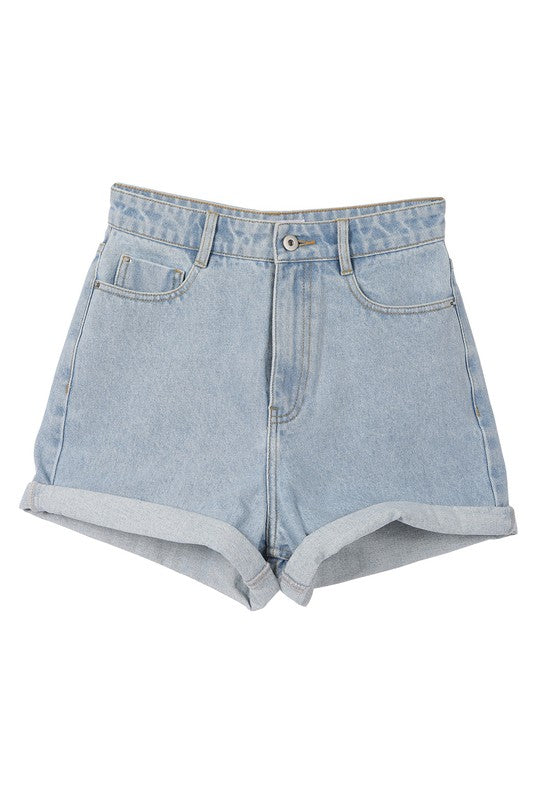 Cindy Roll Up Denim Shorts