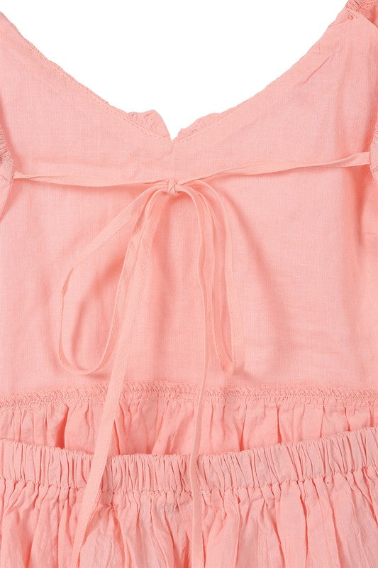 Mindy Ruffle Top With Flare