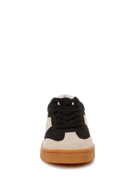 Zoomer Patchwork Sneakers in Black front view