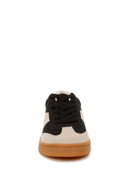 Zoomer Patchwork Sneakers in Black front view