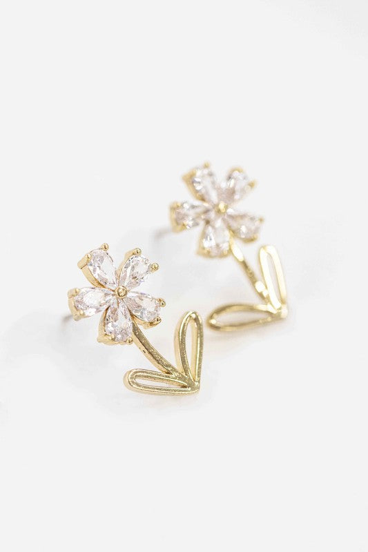 Sapphira Daisy Post Earrings