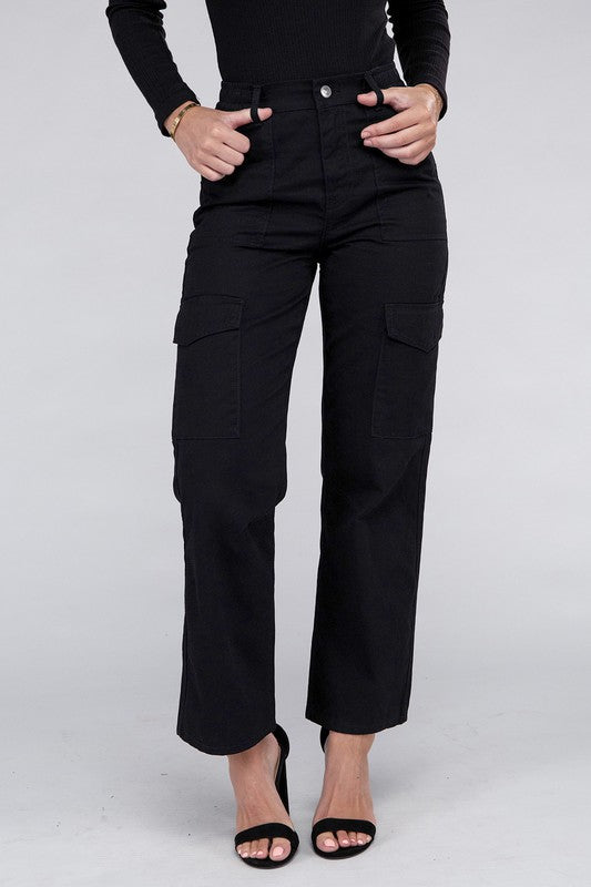 Evi Elastic-Waist Cargo Pants