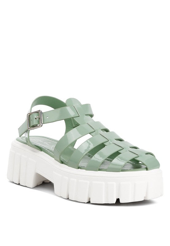 Zulla Chunky Gladiator Sandals in sage, featuring trendy chunky platforms for bold and edgy style.