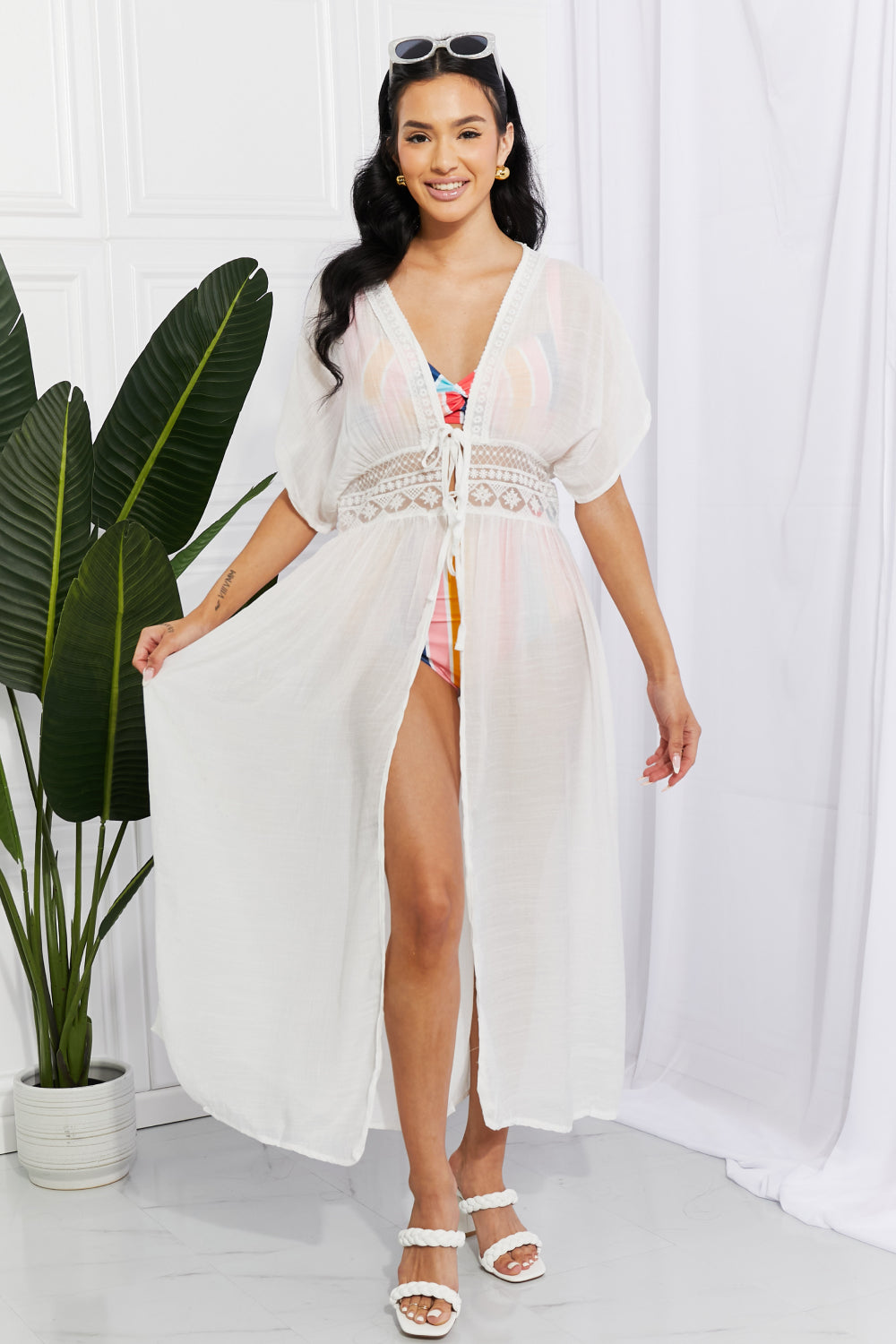 Sun Goddess Tied Maxi Cover-Up By Marina West Swim