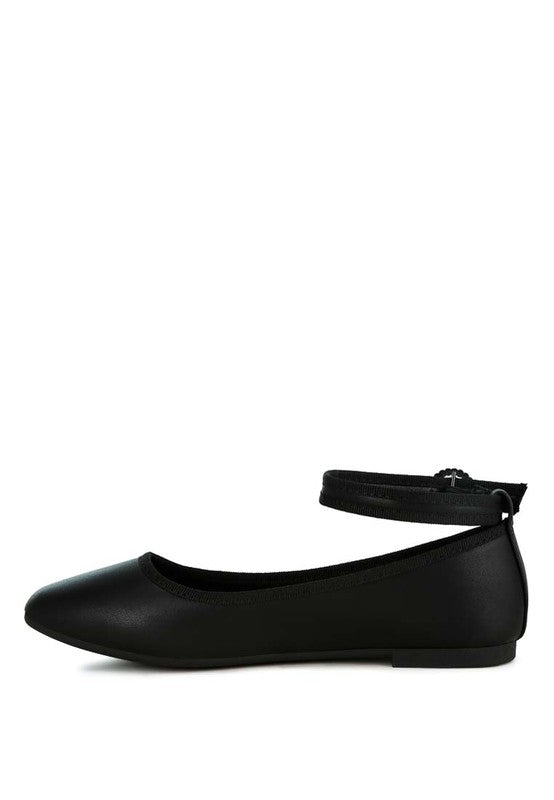 Quinlan Ankle Strap Detail Ballet Flats