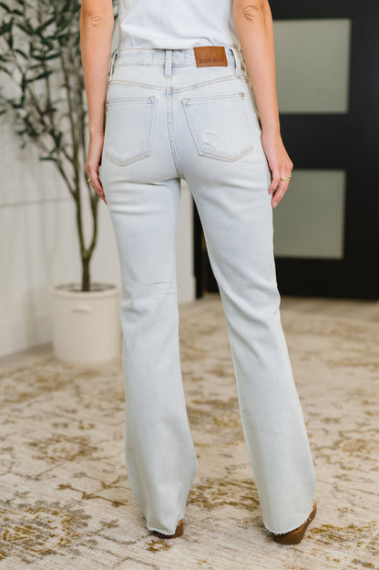 Back view of Alyse Bootcut Judy Blue Jeans showing flattering mid-rise fit and bootcut silhouette.