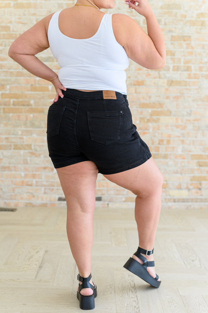 Bentli Black Denim Skort – High Rise, Judy Blue, Side Tie Wrap Fit
