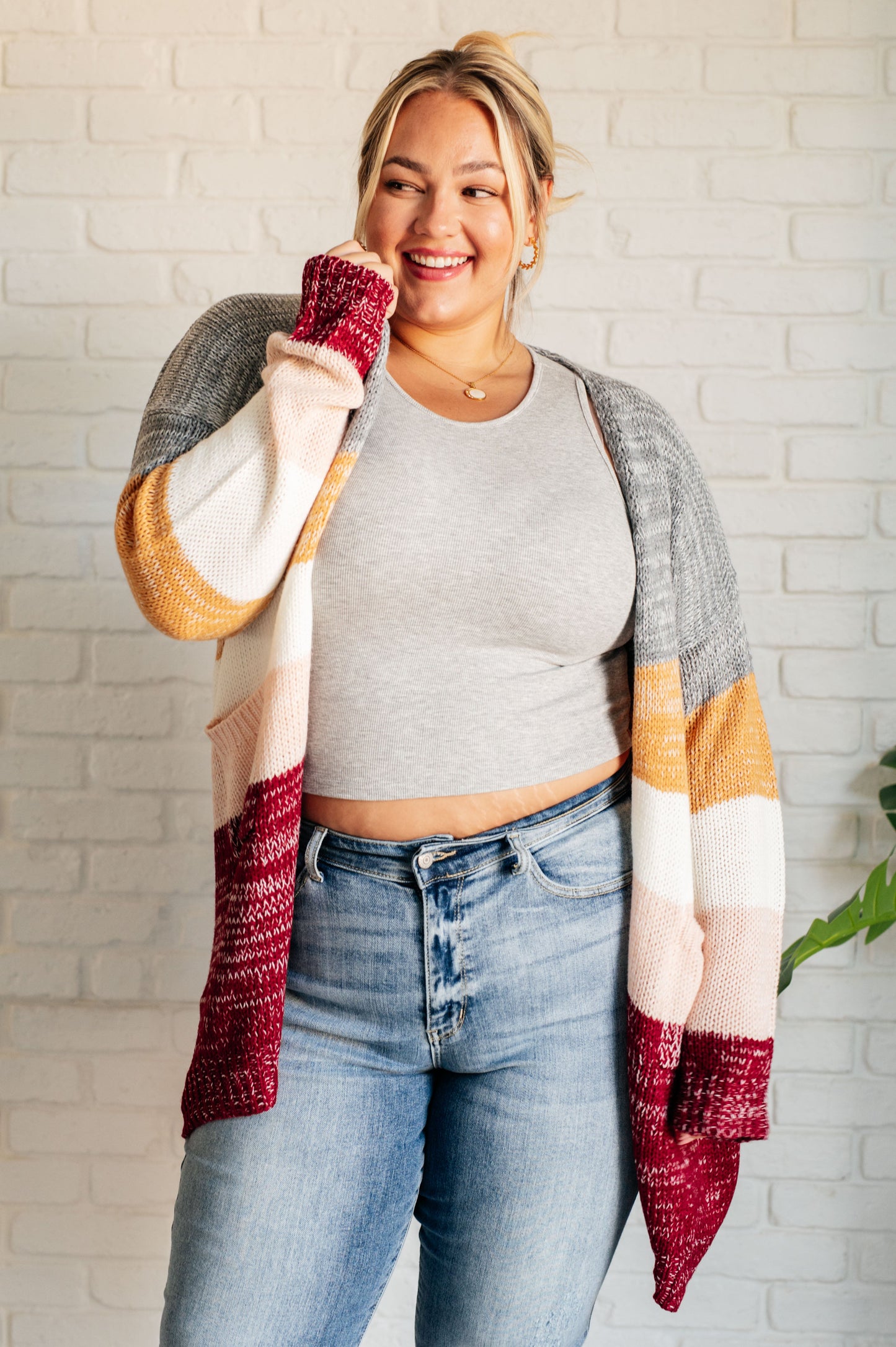 Kyra Color Block Cardigan