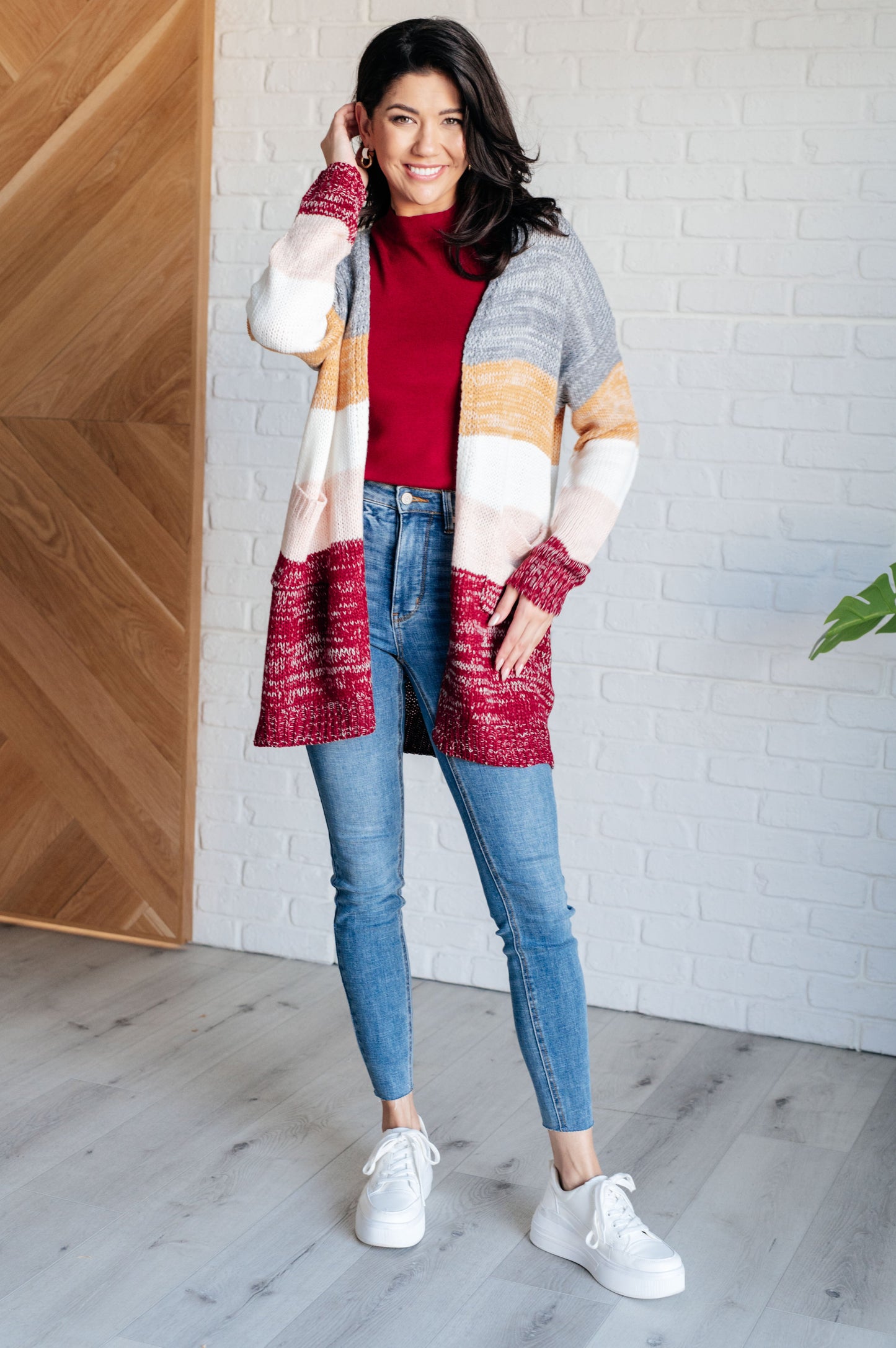 Kyra Color Block Cardigan