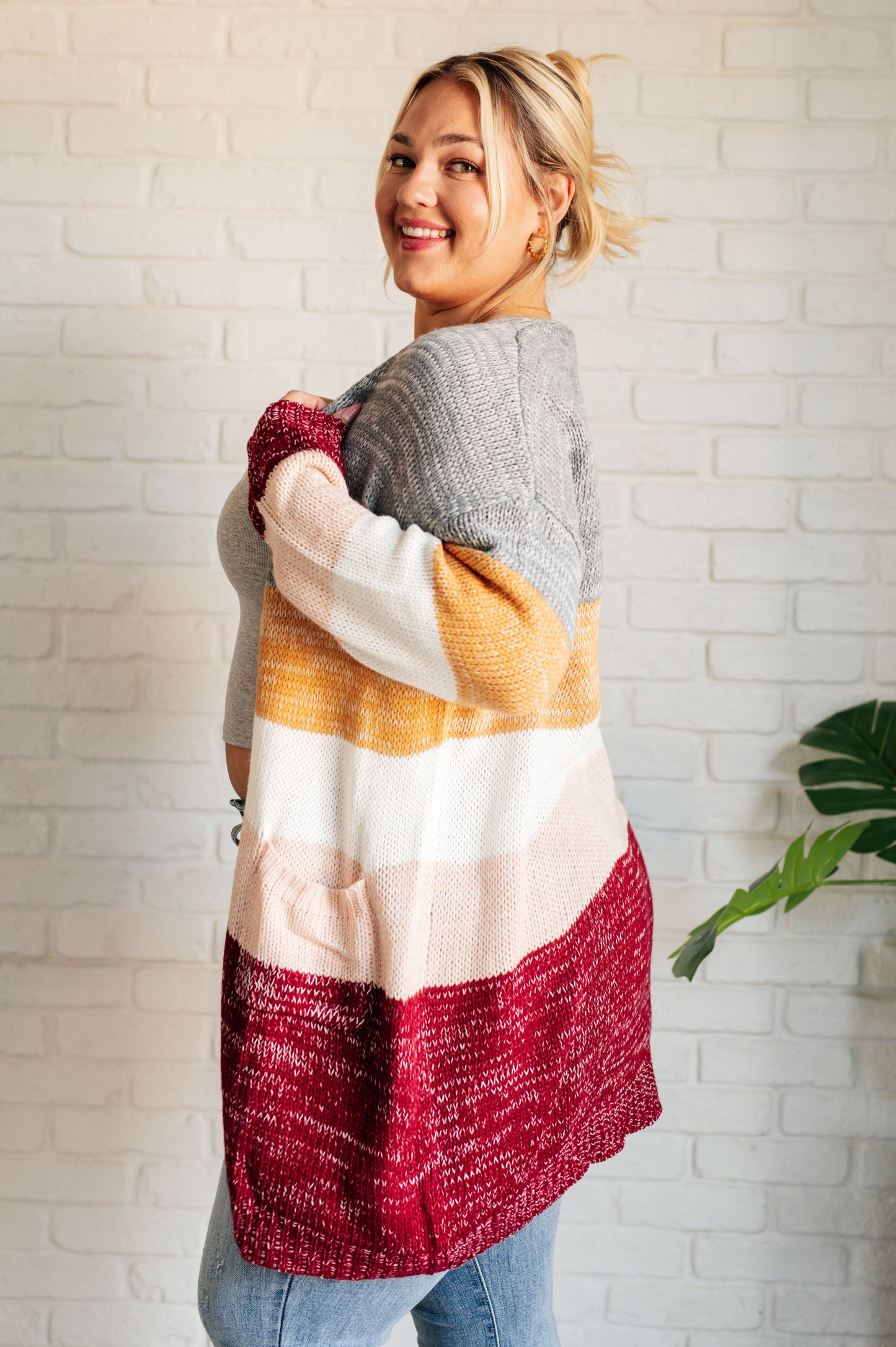 Kyra Color Block Cardigan