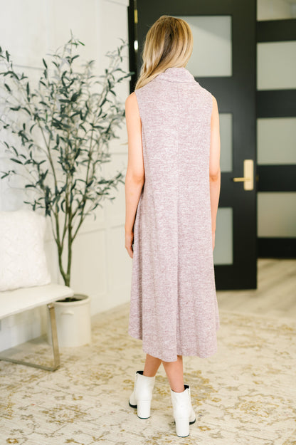 Back view of Glinda Dress and Cardigan Set showing soft brushed French terry fabric.