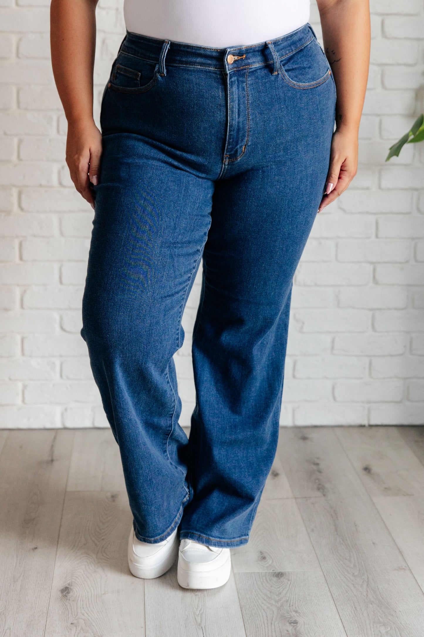 Hazel High Rise Vintage Wide Leg Jeans By Judy Blue