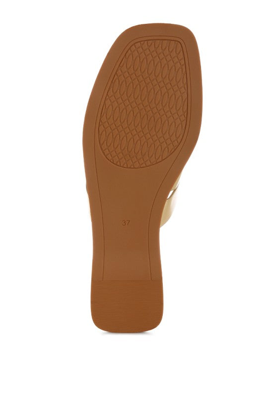 Heble Metallic Slip Ons Sole view
