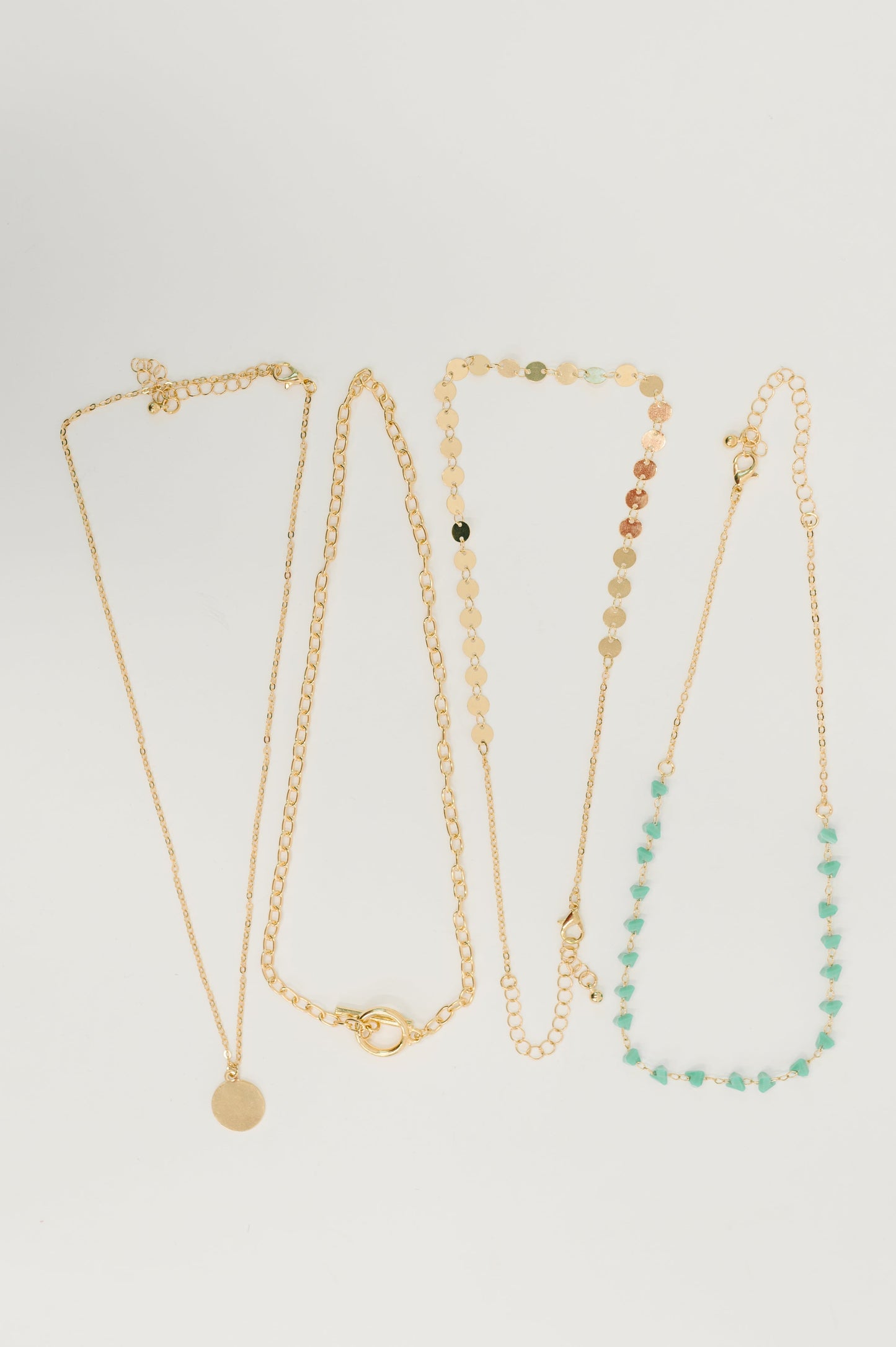 If I Only Could Boho Necklace Set - Layered Turquoise