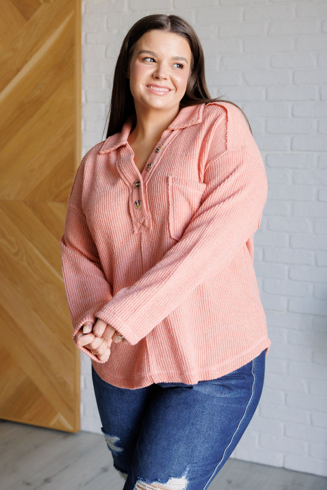 Janet Ribbed Knit Pullover